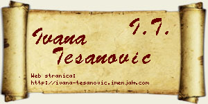 Ivana Tešanović vizit kartica